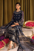 ALIZEH-Daim - V16D08 Embroidered Chiffon Blue - House Of Hania