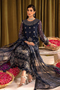 ALIZEH-Daim - V16D08 Embroidered Chiffon Blue - House Of Hania