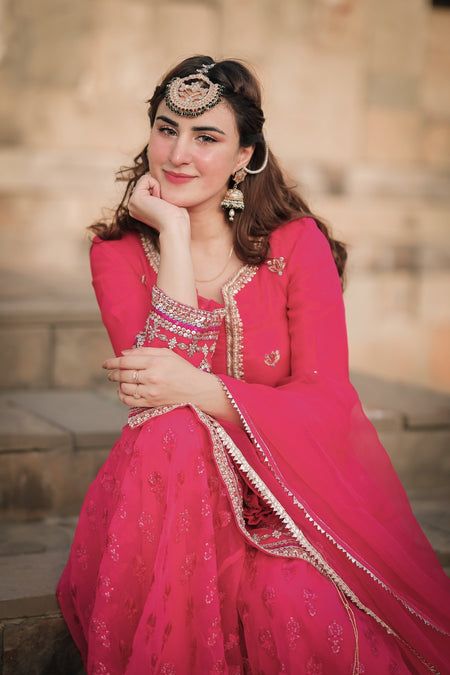 Aaniat Pairhan Pink - House Of Hania
