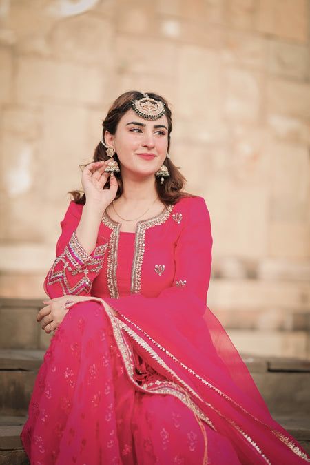 Aaniat Pairhan Pink - House Of Hania