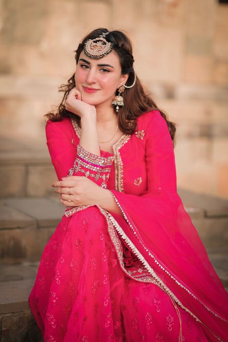 Aaniat Pairhan Pink - House Of Hania