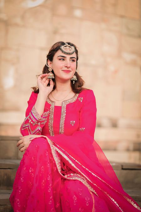 Aaniat Pairhan Pink - House Of Hania
