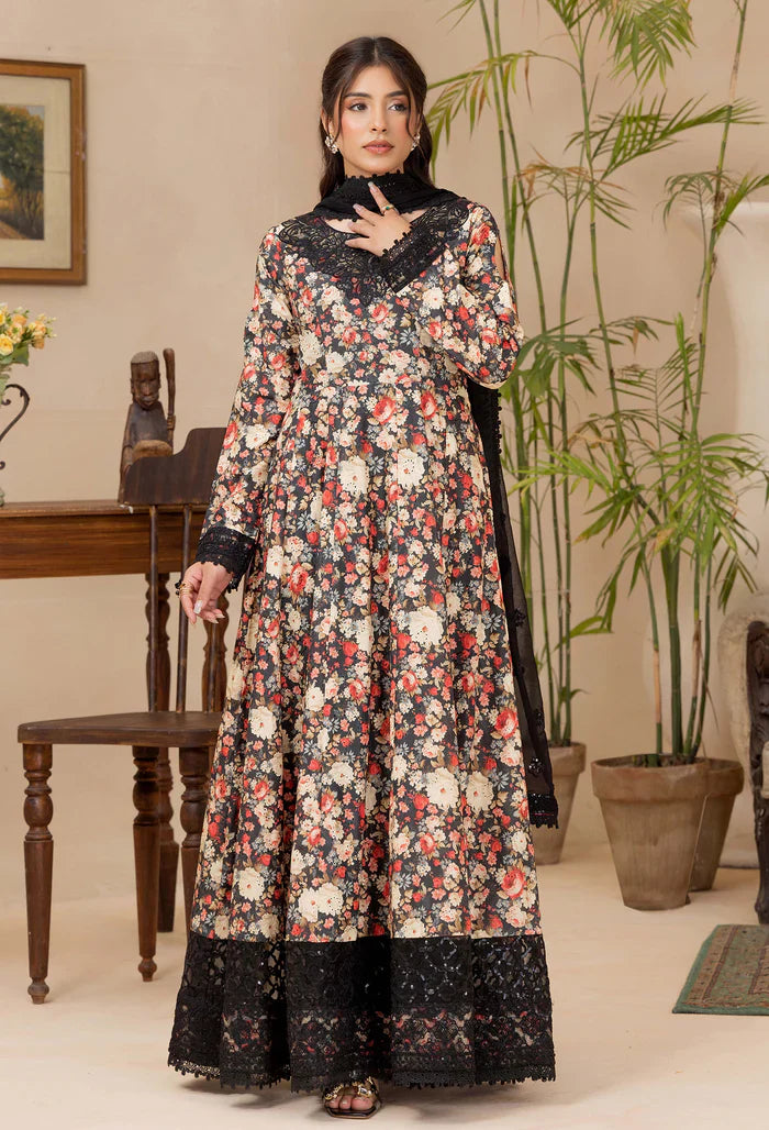 Adans Libas | Adans Chikankari Satin Lawn| CHIKANKARI 818101 - House Of Hania