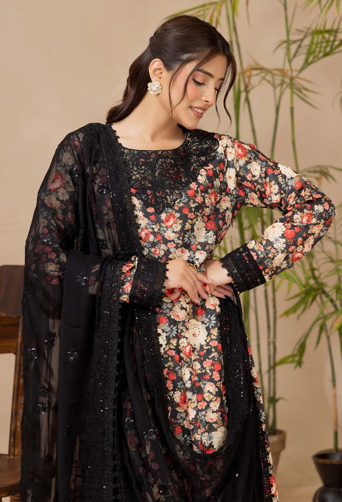 Adans Libas | Adans Chikankari Satin Lawn| CHIKANKARI 818101 - House Of Hania