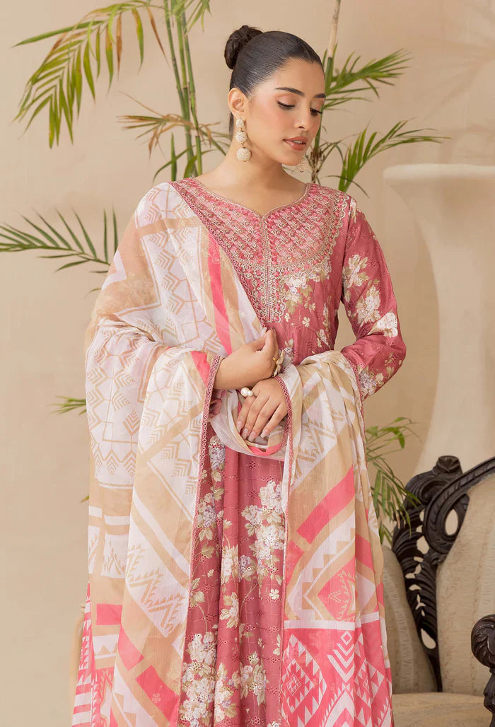 Adans Libas | Adans Chikankari Satin Lawn| CHIKANKARI 818103 - House Of Hania