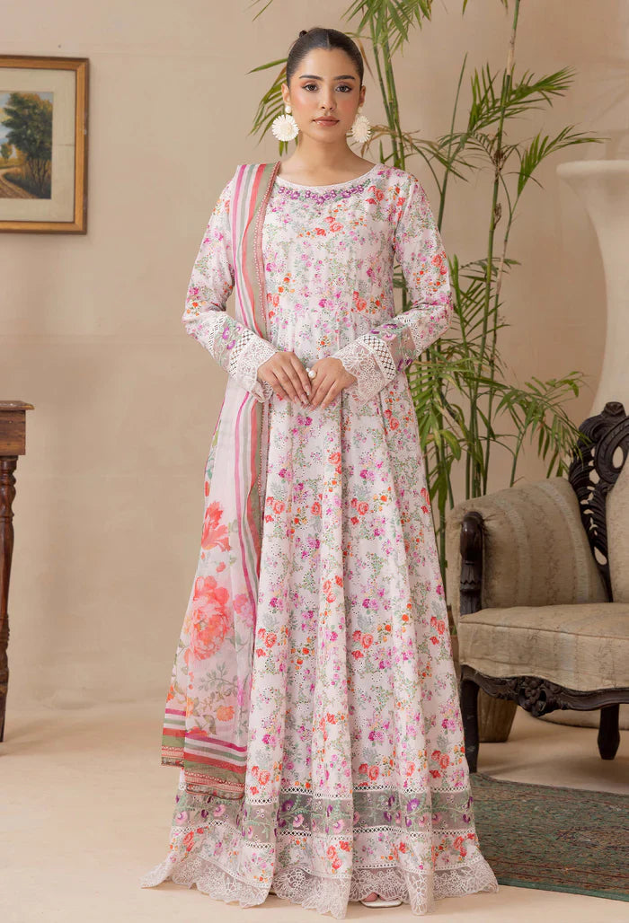 Adans Libas | Adans Chikankari Satin Lawn| CHIKANKARI 818104 - House Of Hania