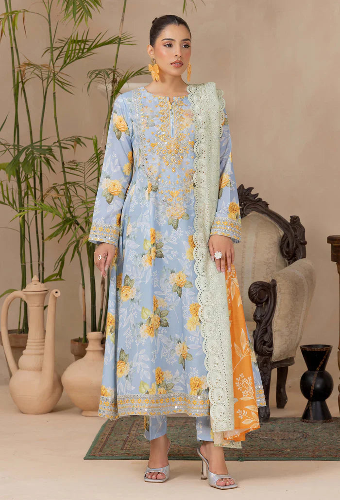 Adans Libas | Adans Embroidered satin  | Satin Lawn 828215 - House Of Hania