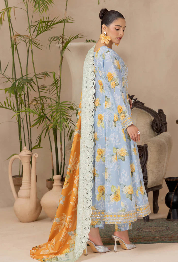 Adans Libas | Adans Embroidered satin  | Satin Lawn 828215 - House Of Hania