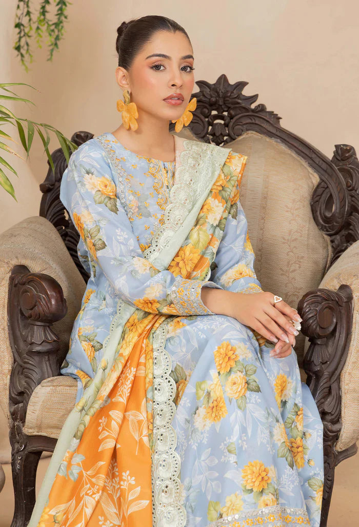 Adans Libas | Adans Embroidered satin  | Satin Lawn 828215 - House Of Hania