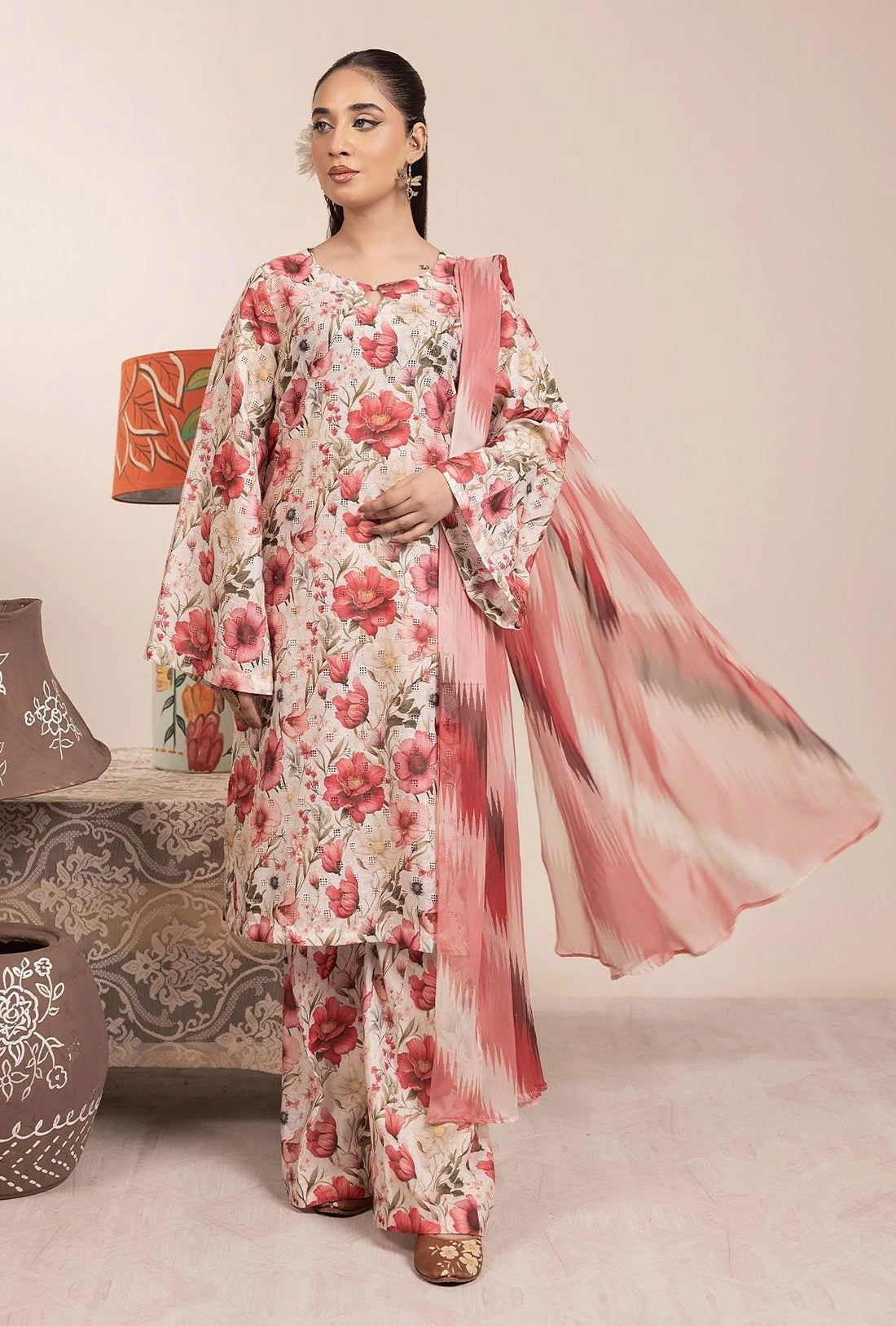 Adans Libas | Basic Chikankari |  7705 - House Of Hania
