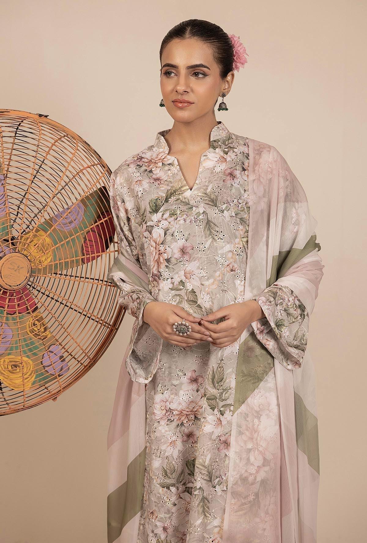 Adans Libas | Basic Chikankari |  7708 - House Of Hania