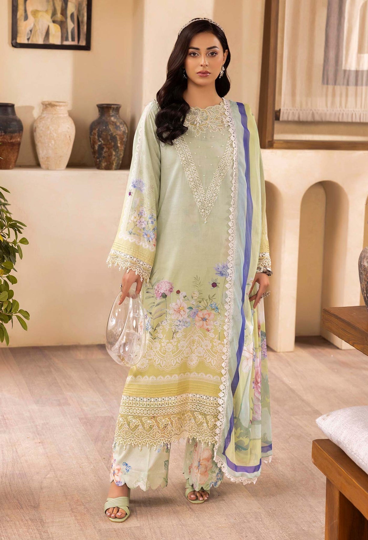 Adans Libas | Chantelle Print Lawn | CHANTELLE 99956 - House Of Hania