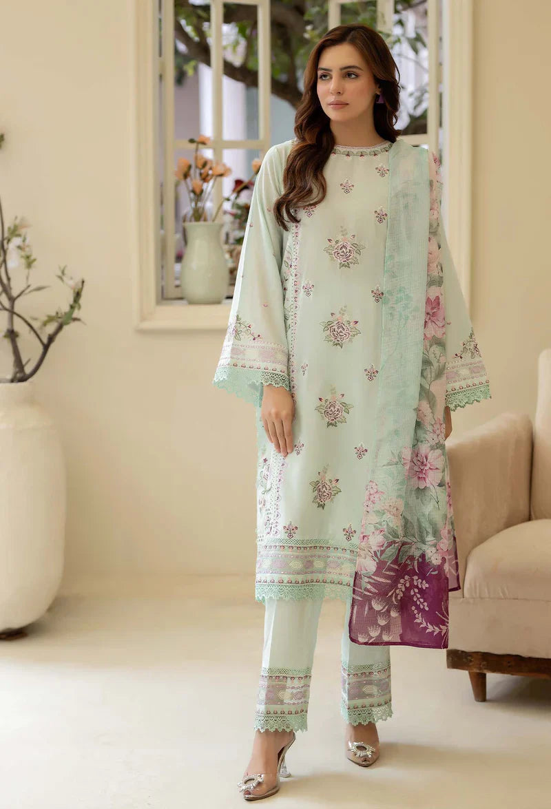Adans Libas | Stitched Embroidered Lawn 3pc| LAWN 1215 - House Of Hania
