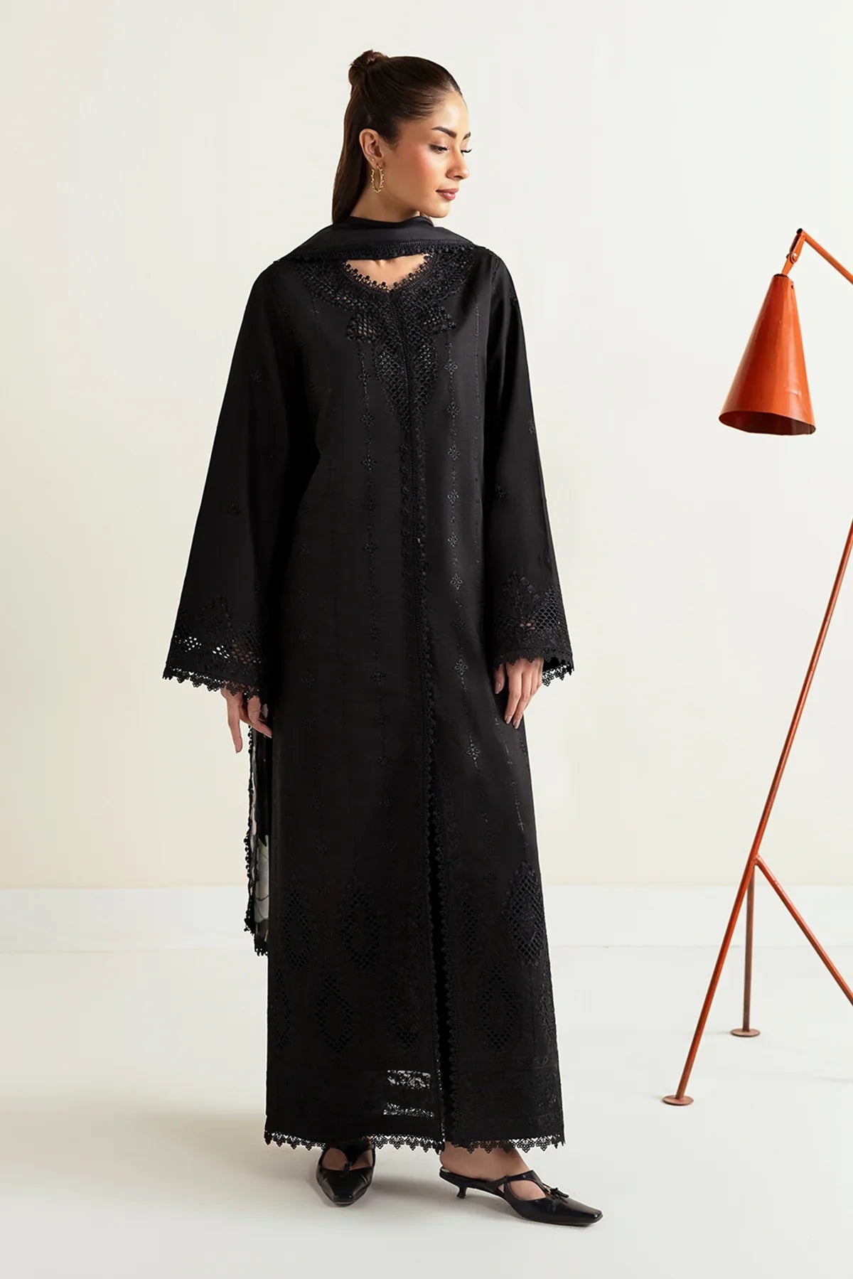 Afrozeh | Basic Pret 25 | Charcoal Nior - House Of Hania