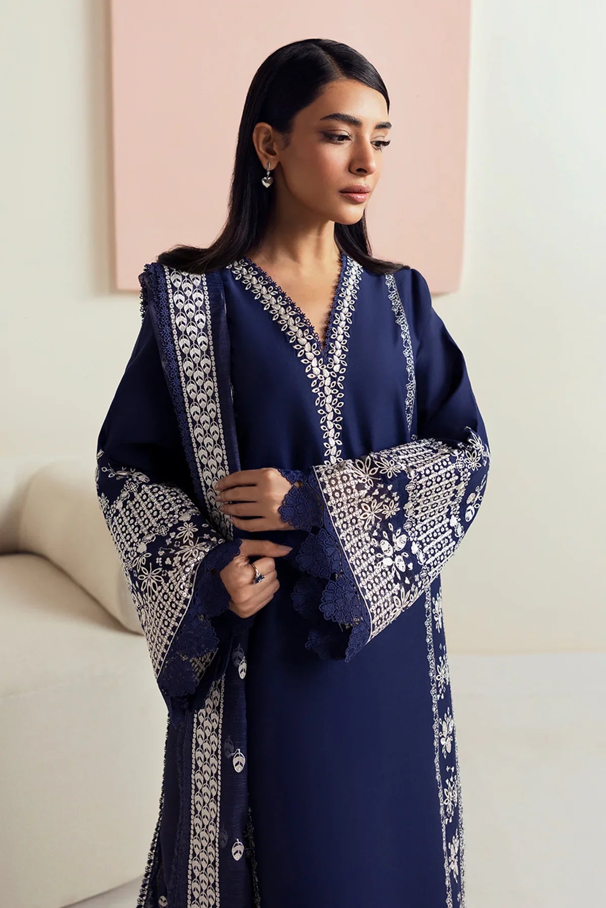 Afrozeh | Basic Pret 25 | Indigo Plum - House Of Hania