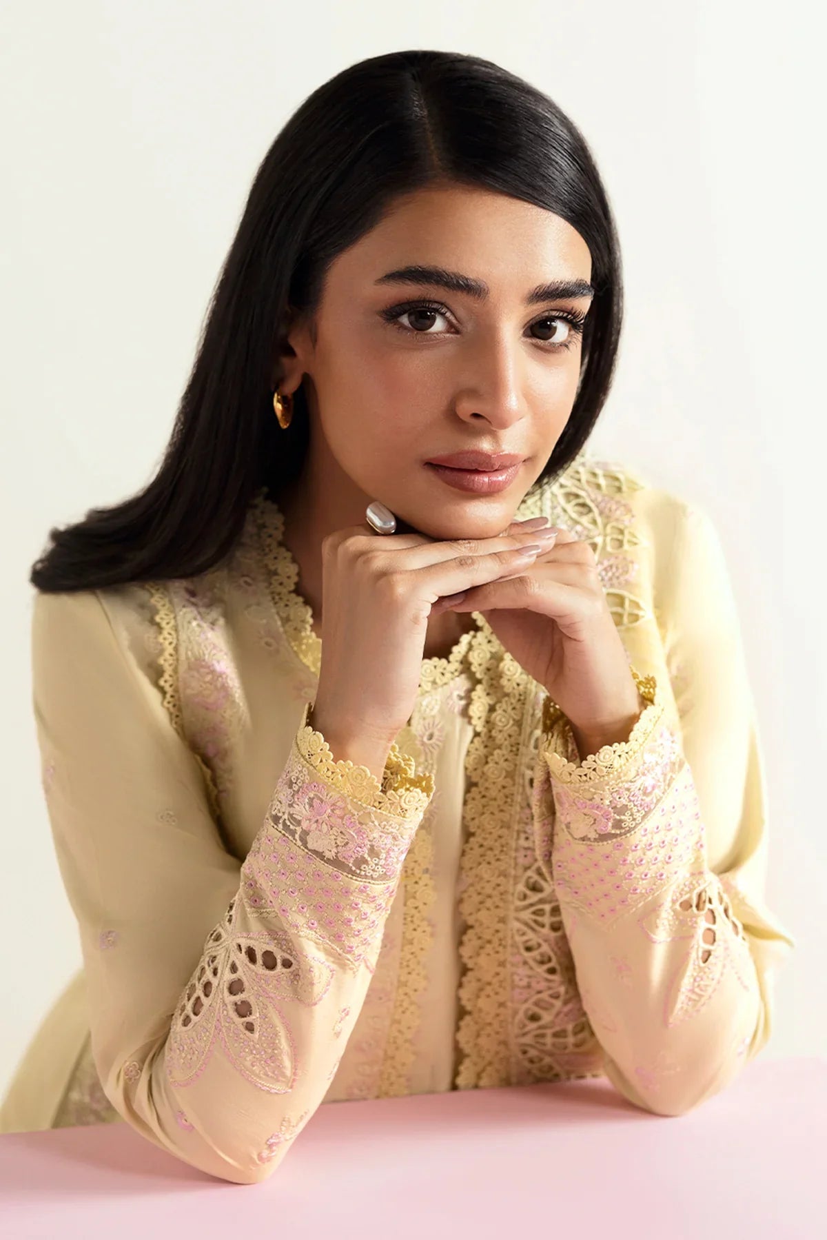 Afrozeh | Basic Pret 25 | Lemon lush - House Of Hania