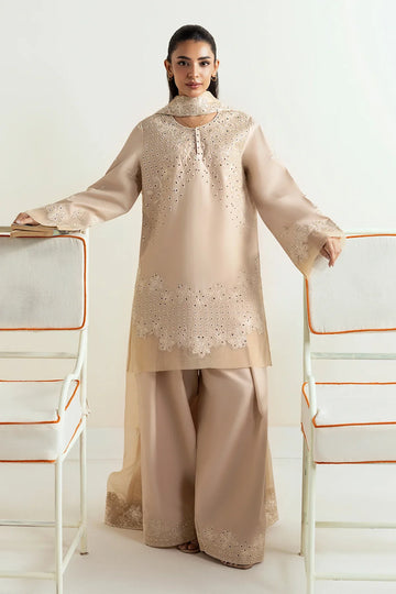 Afrozeh | Basic Pret 25 | Vanilla beige - House Of Hania