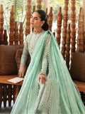 Afrozeh Cascade Embroidered Luxury Lawn 3Pc Suit - Willow - House Of Hania