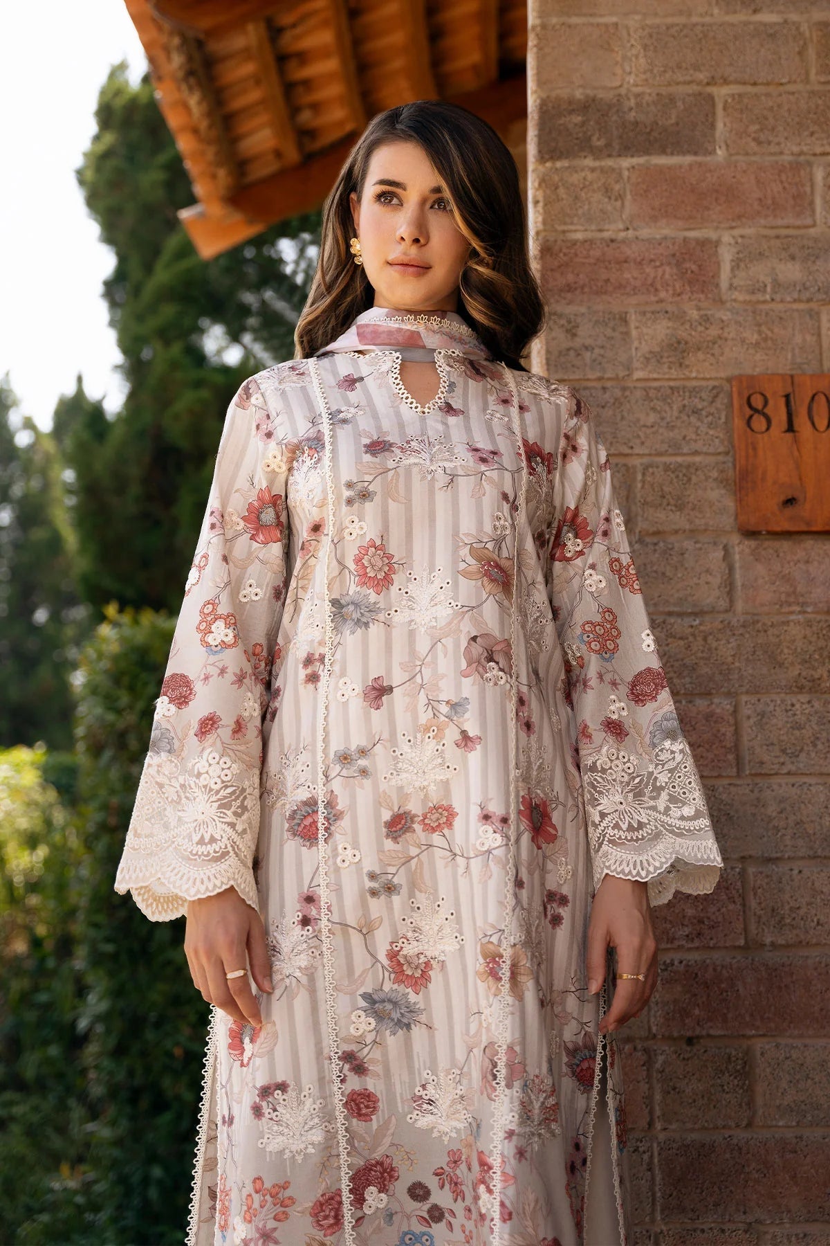 Afrozeh | Damask The Holiday Edit '25 - Lawn | Azara A - House Of Hania