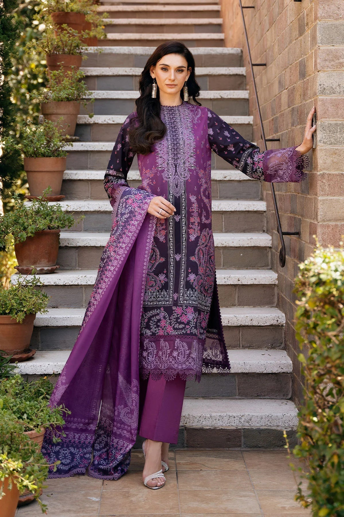 Afrozeh | Damask The Holiday Edit '25 - Lawn | Azrina A - House Of Hania