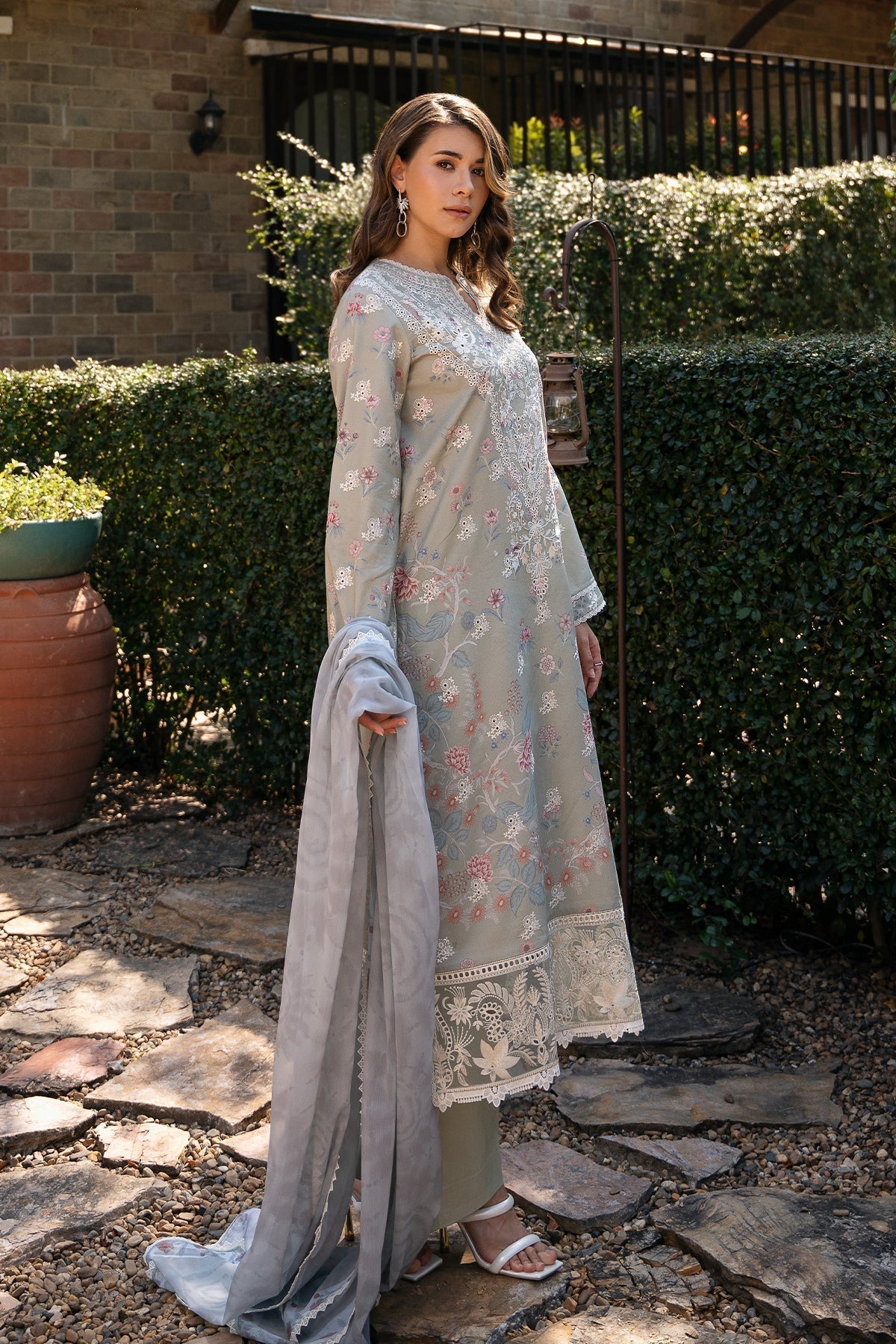 Afrozeh | Damask The Holiday Edit '25 - Lawn | Maelis A - House Of Hania