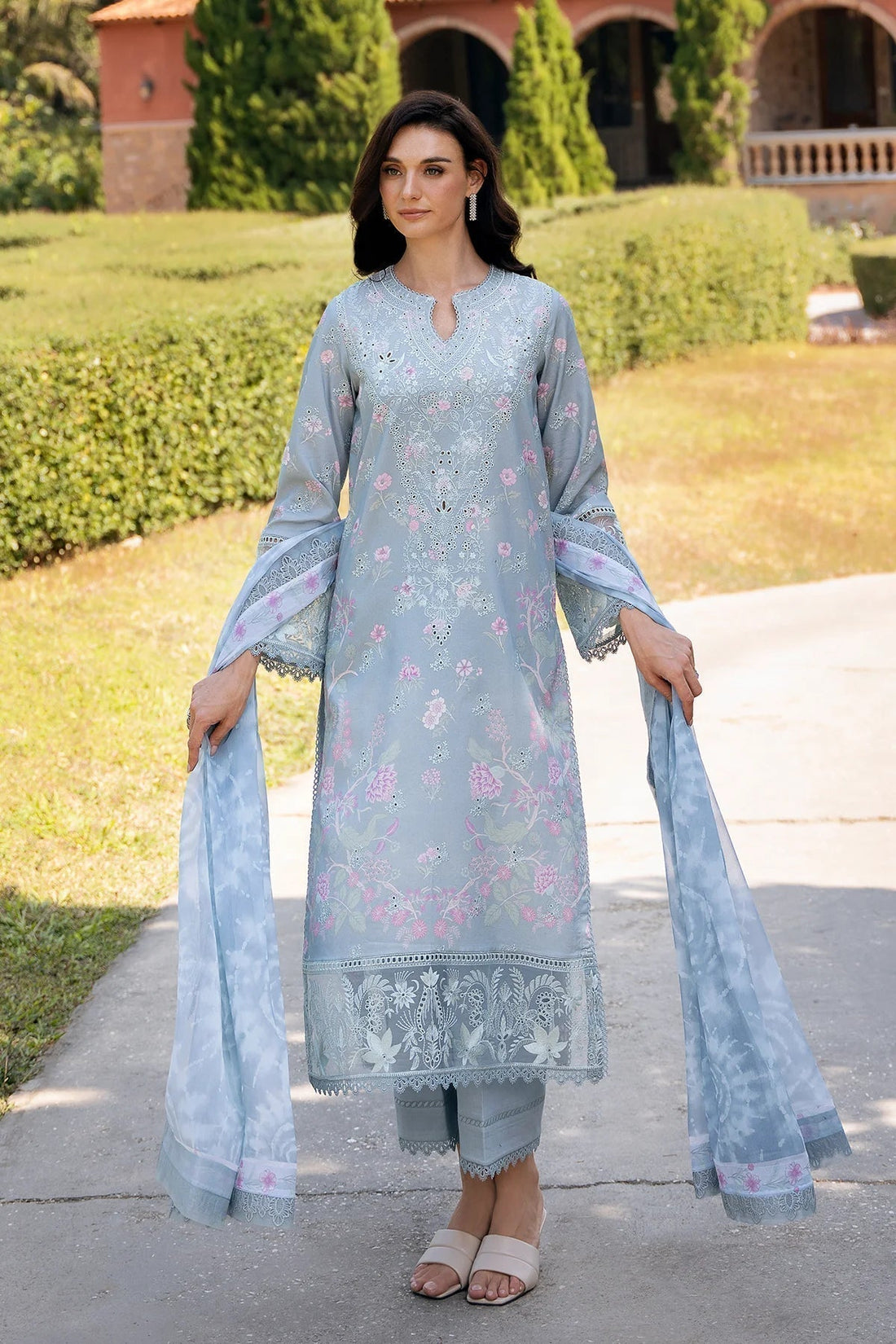 Afrozeh | Damask The Holiday Edit '25 - Lawn| Maelis B - House Of Hania