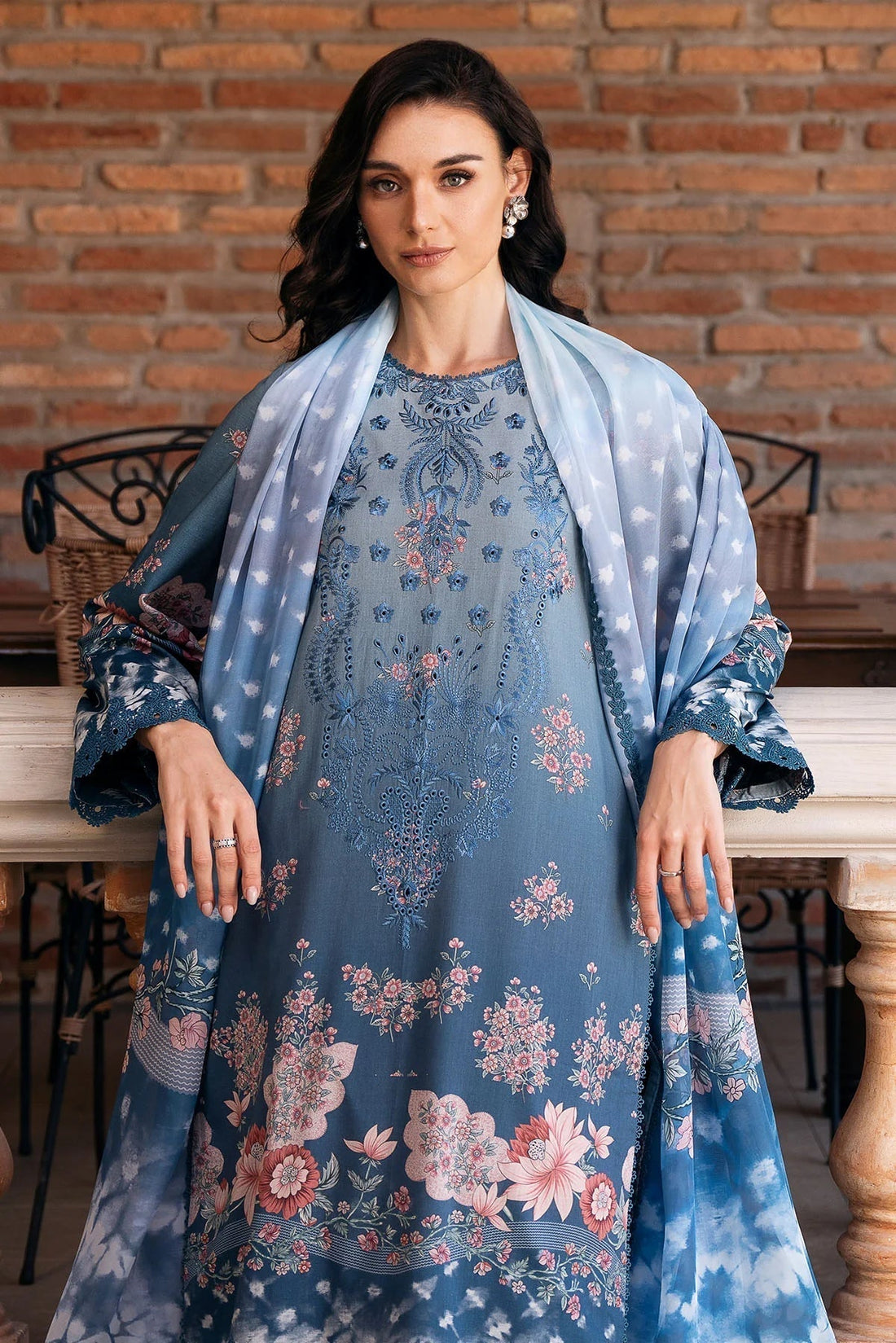 Afrozeh | Damask The Holiday Edit '25 - Lawn| Seraphina A - House Of Hania