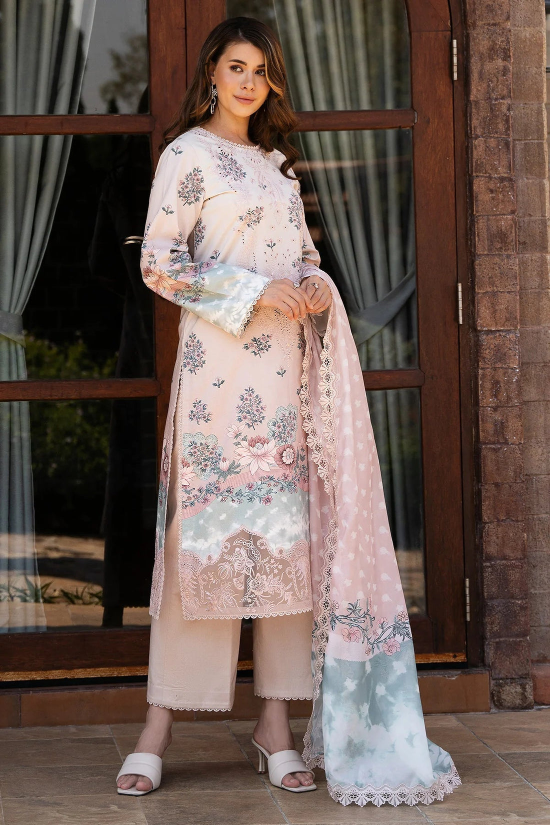 Afrozeh | Damask The Holiday Edit '25 - Lawn | Seraphina B - House Of Hania