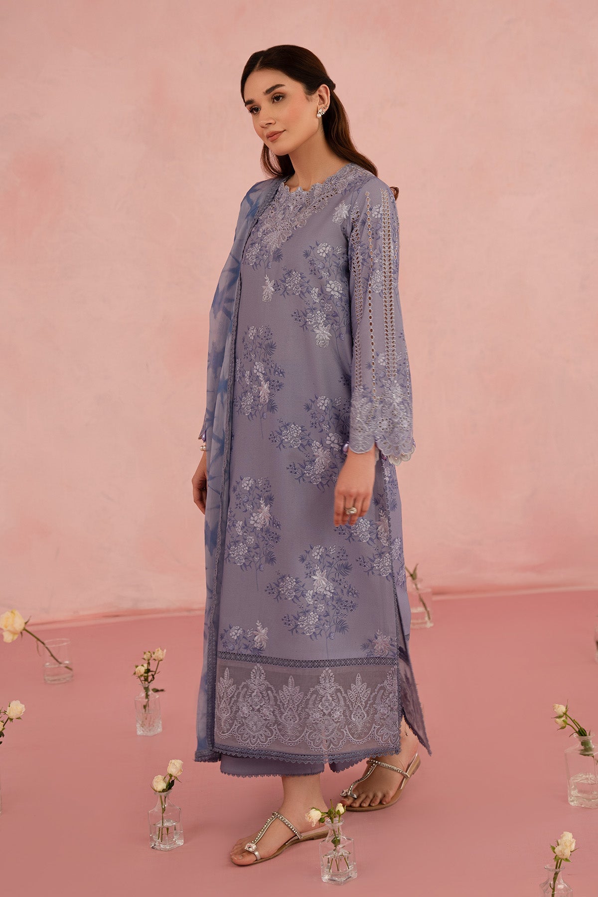 Afrozeh | Floral Charm 25 | Columbine - House Of Hania
