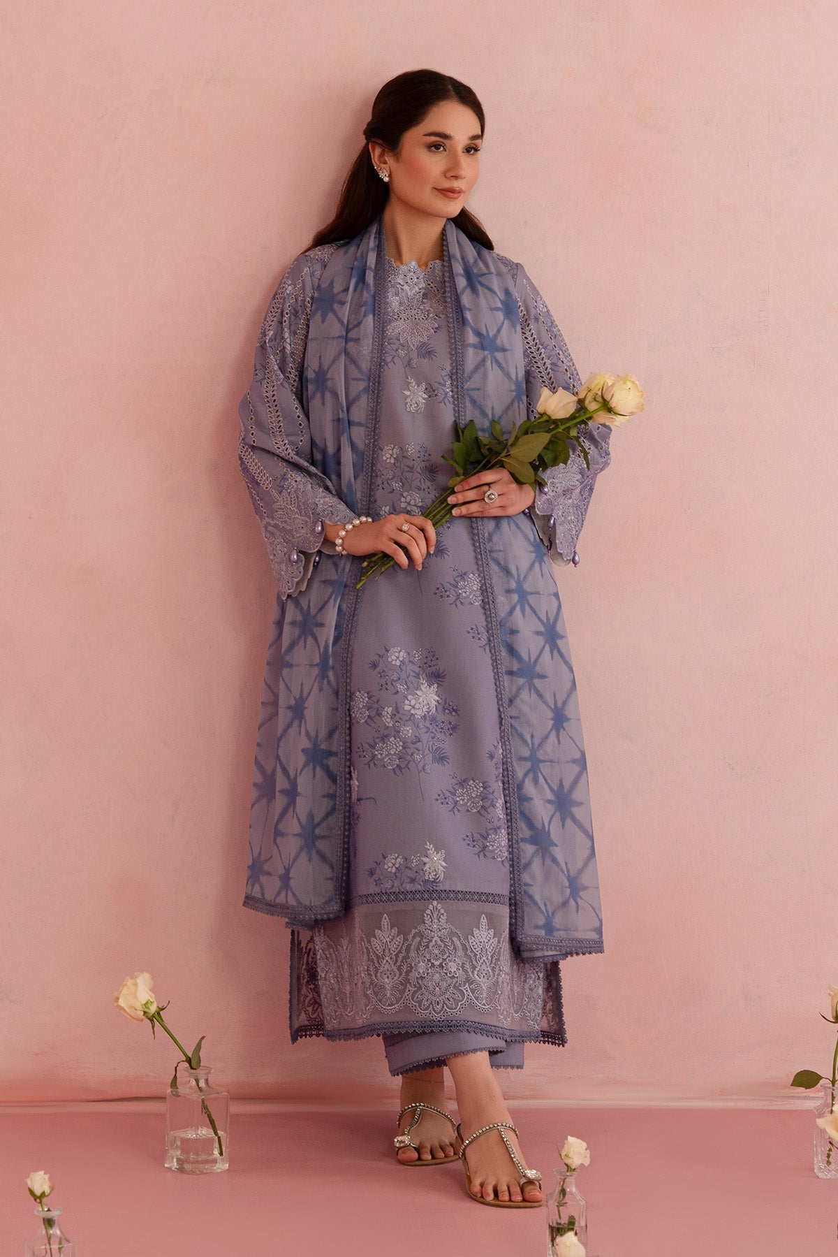 Afrozeh | Floral Charm 25 | Columbine - House Of Hania