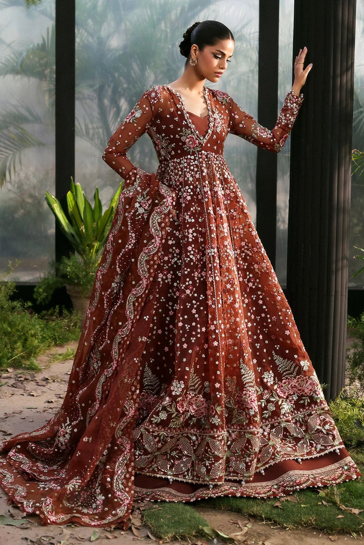 Afrozeh | La Fuchsia 25 | Shale - House Of Hania