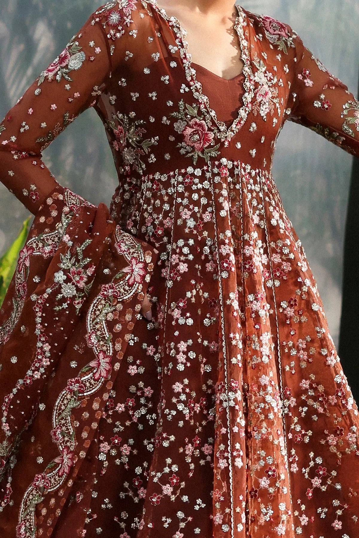 Afrozeh | La Fuchsia 25 | Shale - House Of Hania