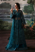 Afrozeh La Fuchsia Embroidered Organza 3Pc Suit - Alba - House Of Hania