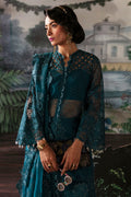 Afrozeh La Fuchsia Embroidered Organza 3Pc Suit - Alba - House Of Hania