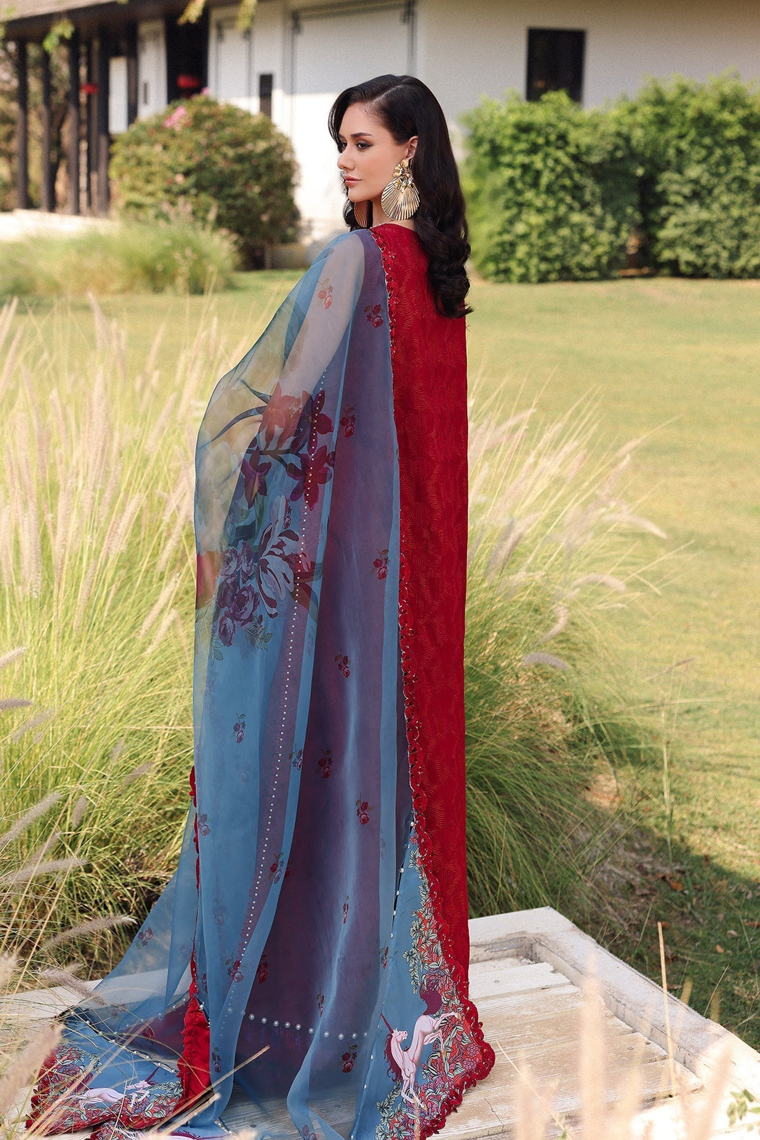 Afrozeh | Lawn 25 | Glacis - House Of Hania