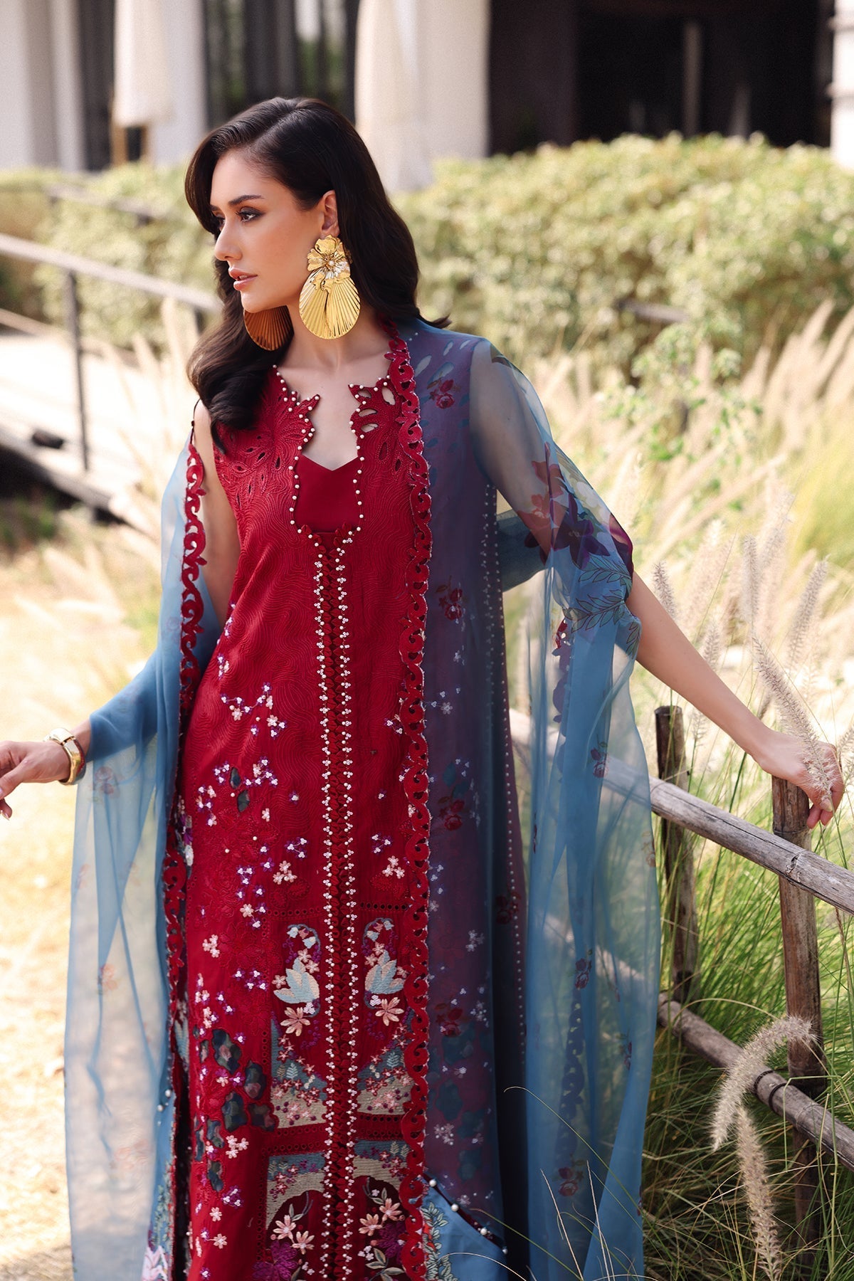 Afrozeh | Lawn 25 | Glacis - House Of Hania