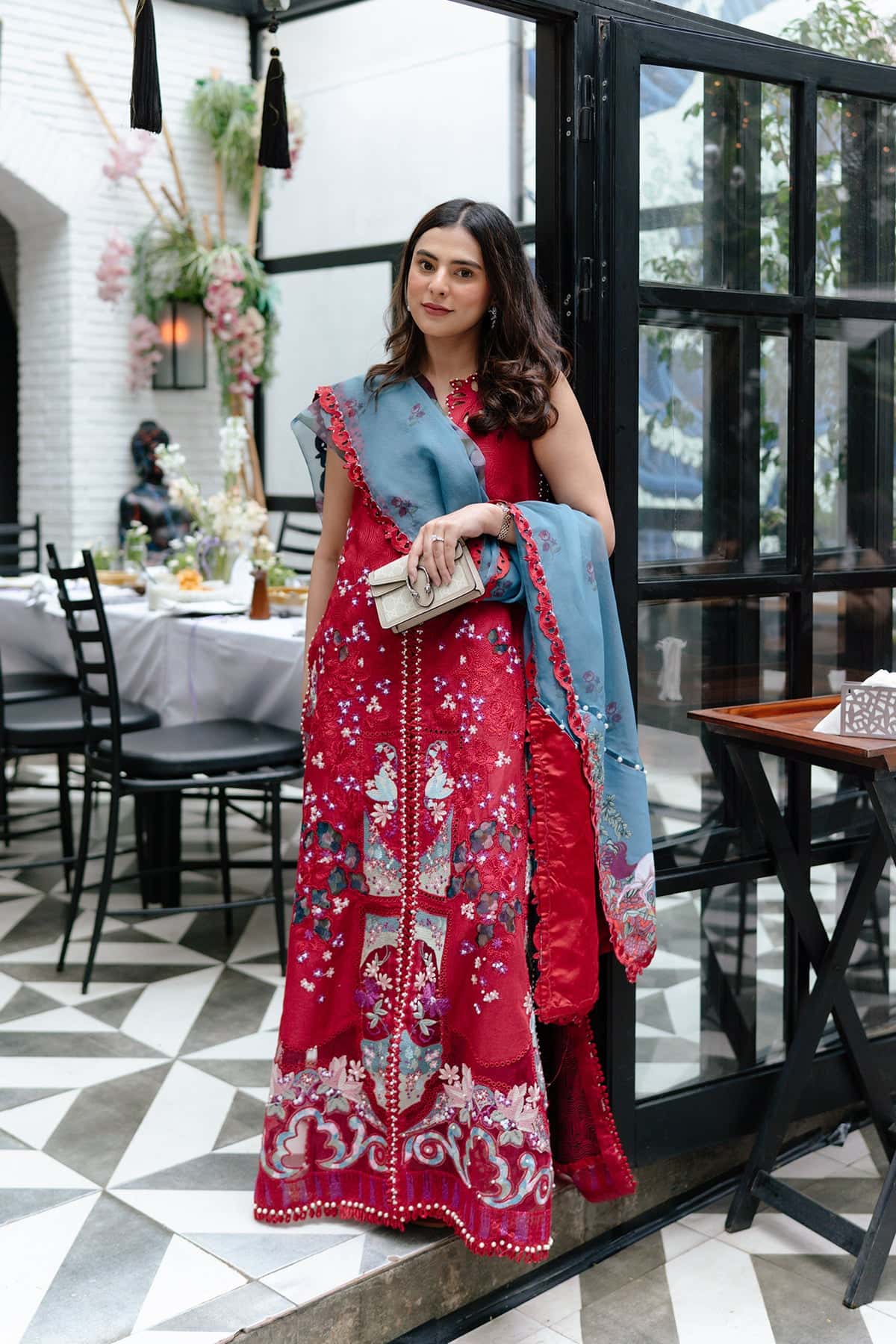Afrozeh | Lawn 25 | Glacis - House Of Hania