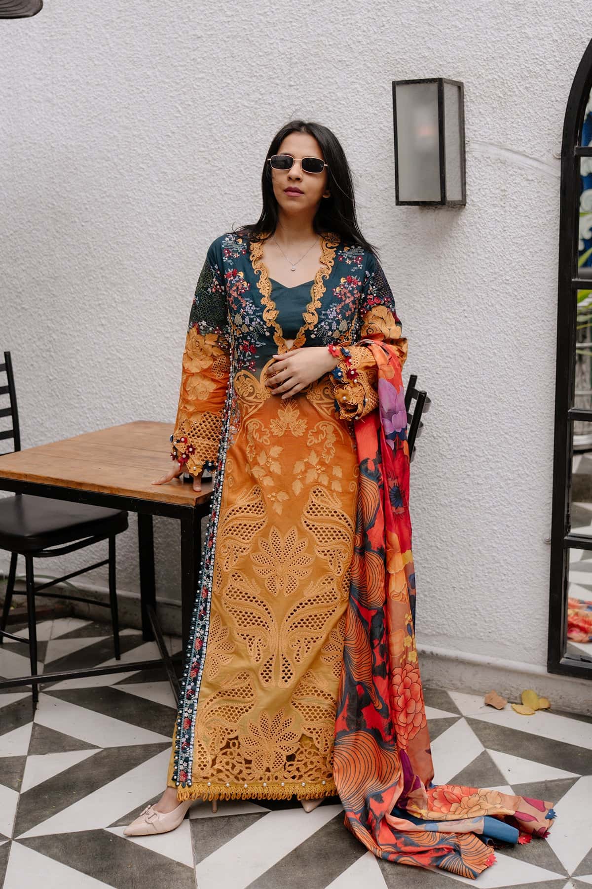 Afrozeh | Lawn 25 | Halcy - House Of Hania