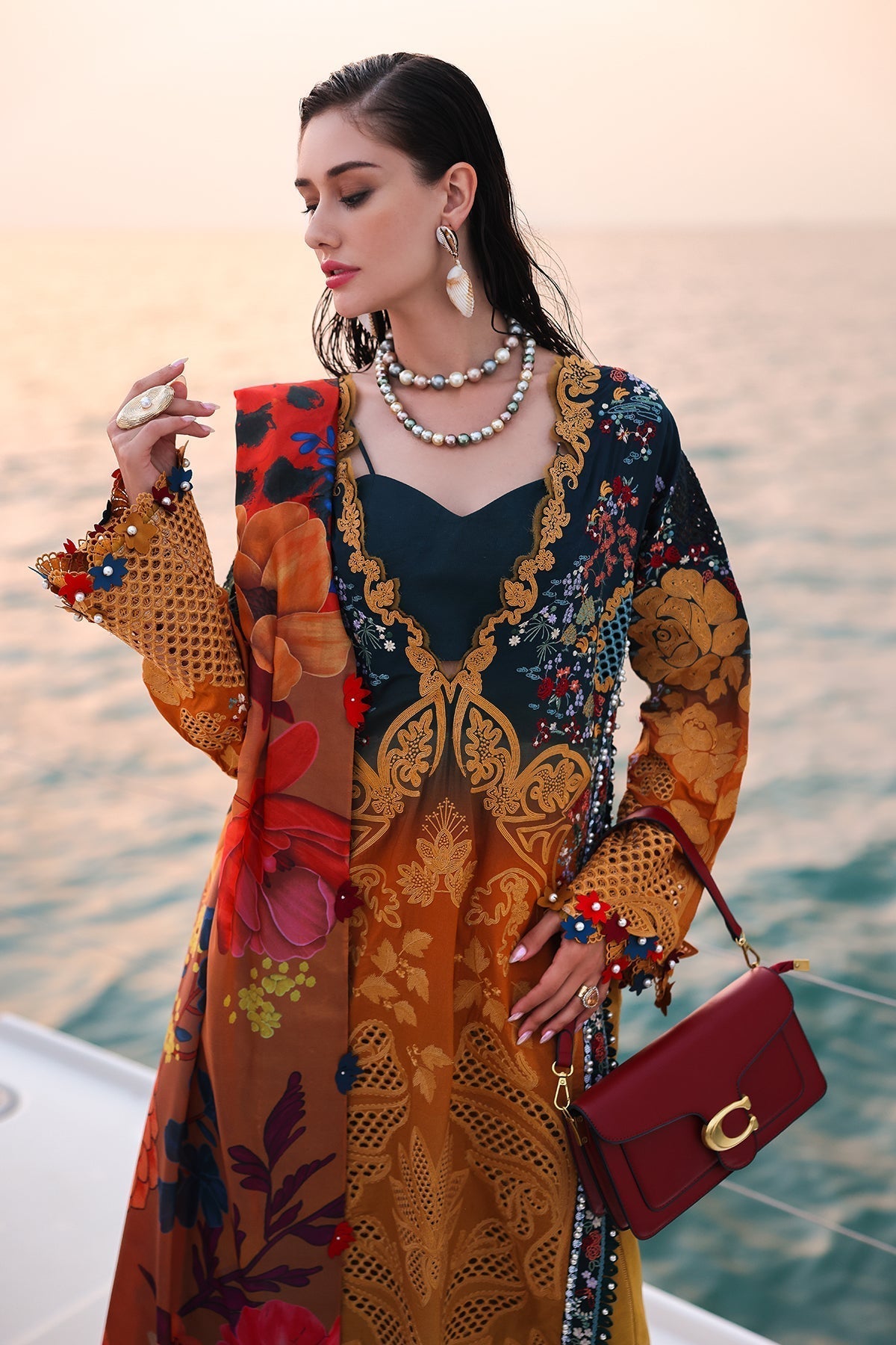 Afrozeh | Lawn 25 | Halcy - House Of Hania