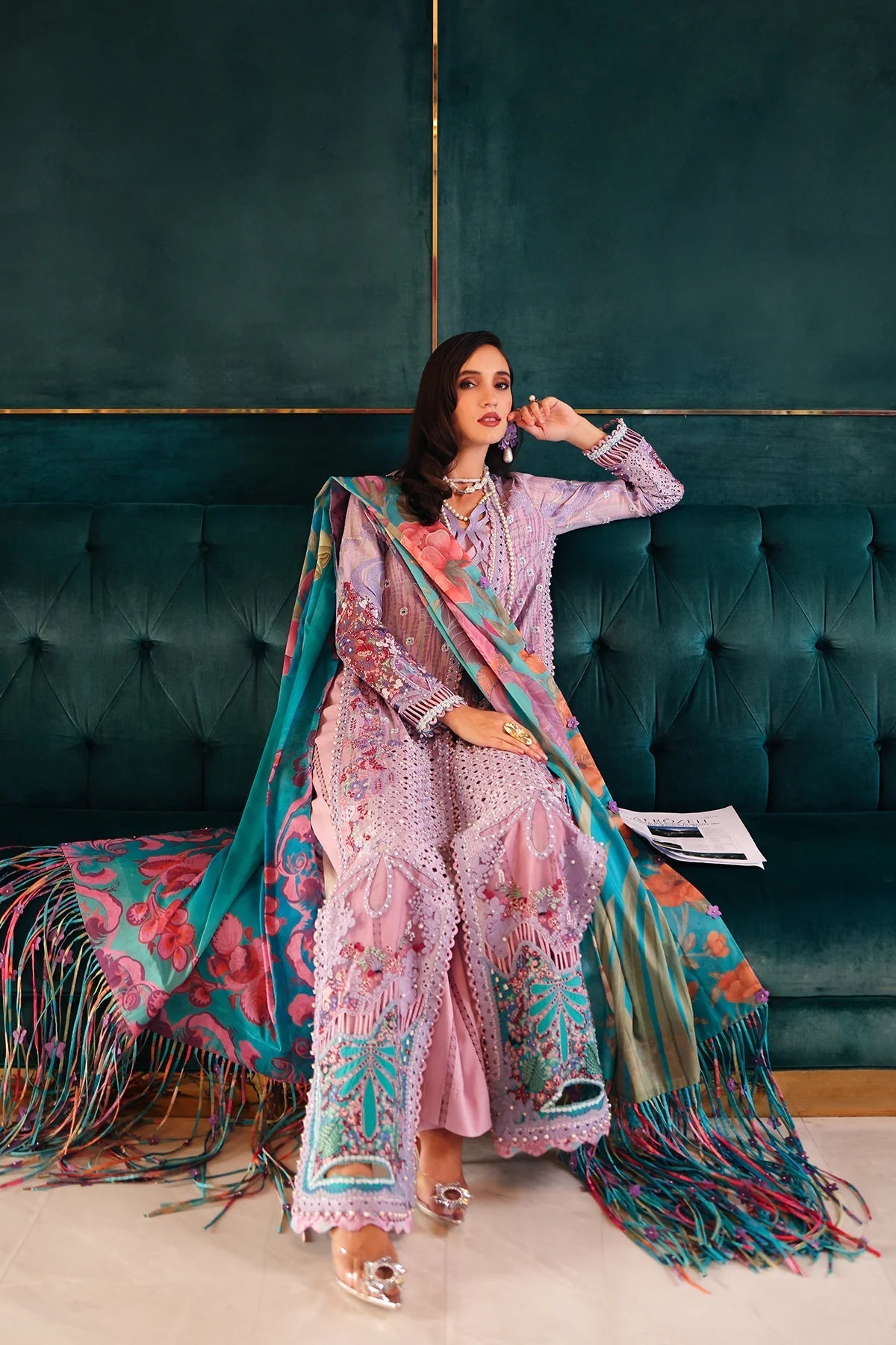 Afrozeh | Luxury Embroidered & Printed Lawn | Chrysa - House Of Hania