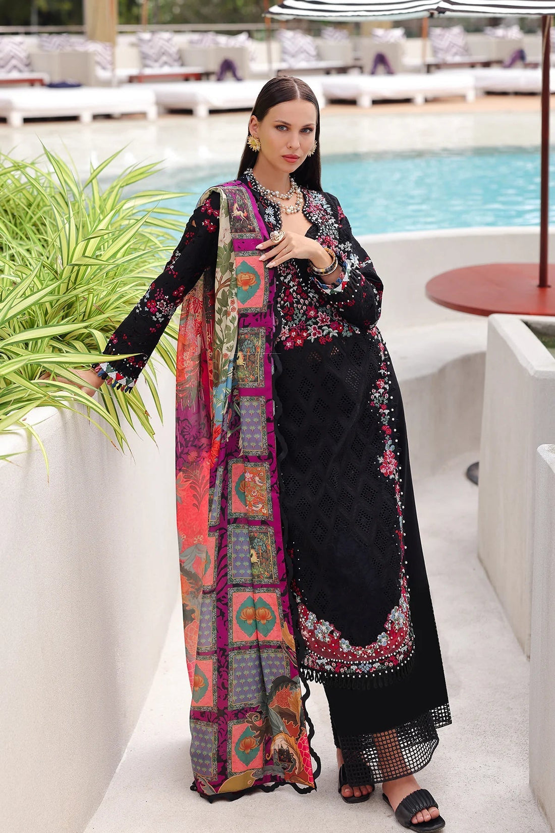 Afrozeh | Luxury Embroidered & Printed Lawn | Elva - House Of Hania