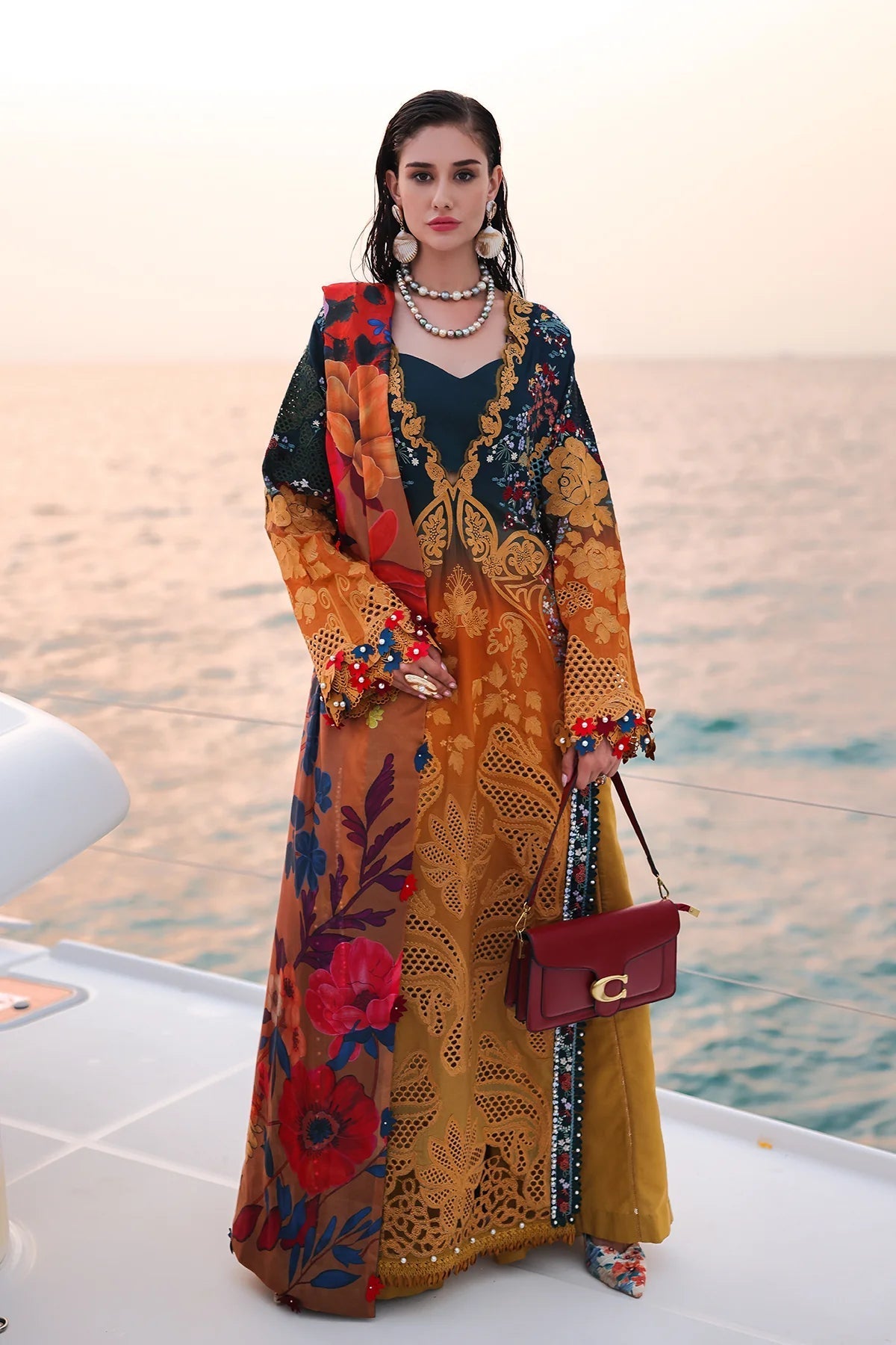 Afrozeh | Luxury Embroidered & Printed Lawn | Halcy - House Of Hania