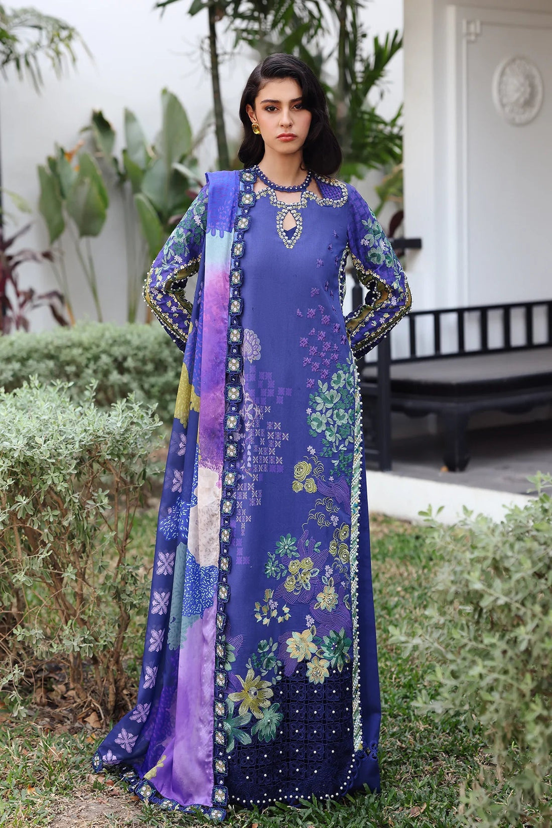 Afrozeh | Luxury Embroidered & Printed Lawn | Lumora - House Of Hania