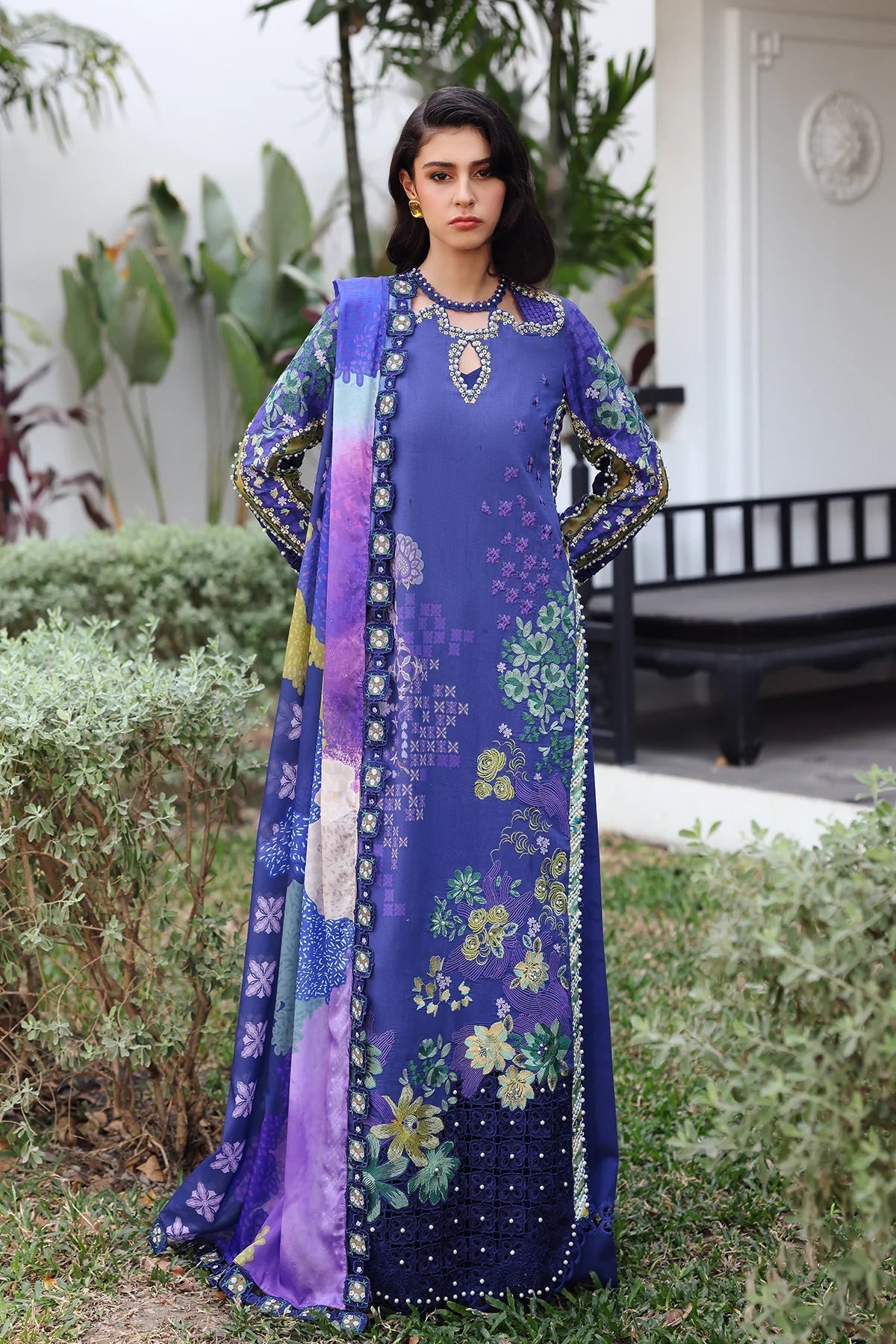 Afrozeh | Luxury Embroidered & Printed Lawn | Lumora - House Of Hania