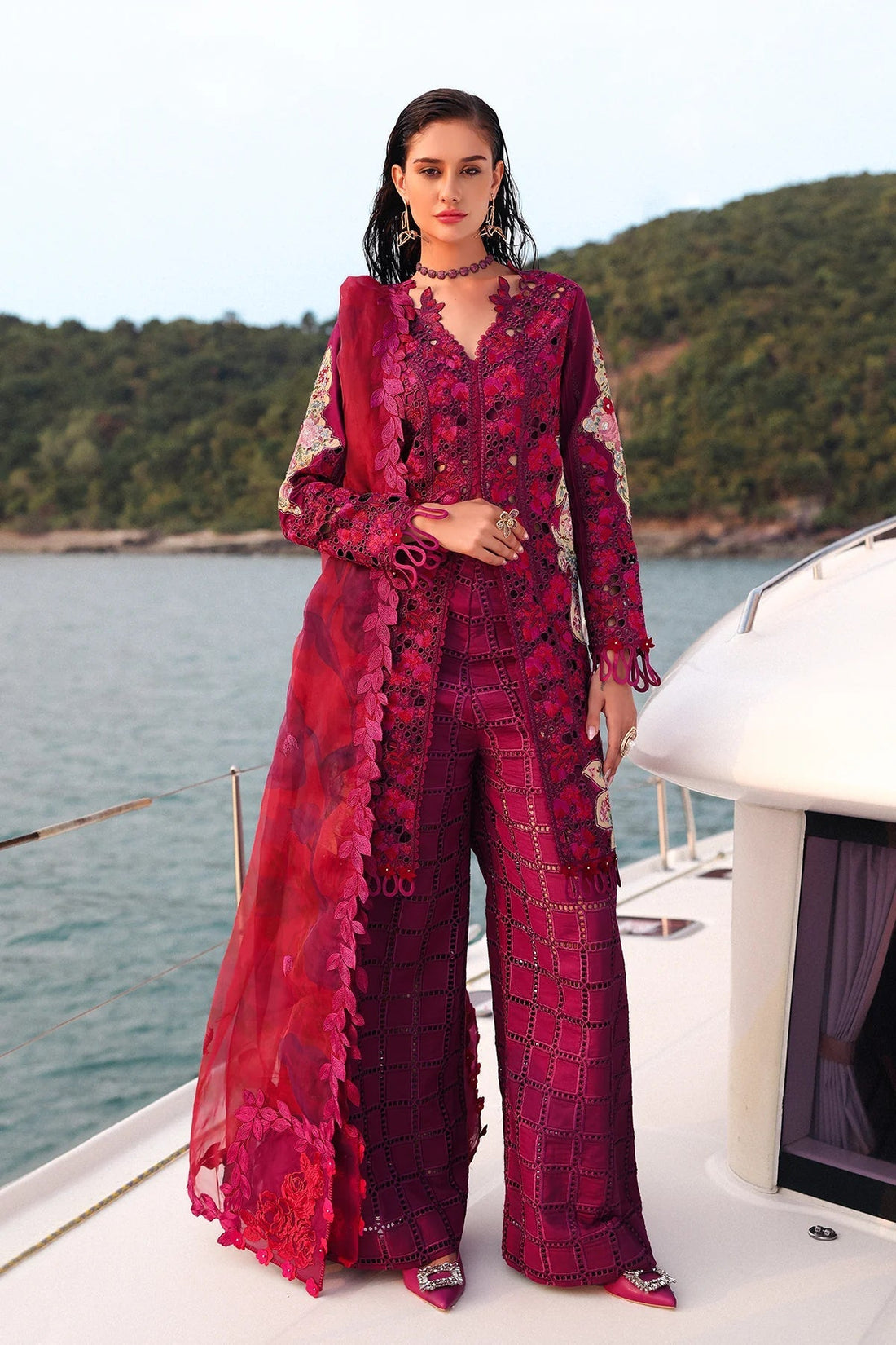 Afrozeh | Luxury Embroidered & Printed Lawn | Serene - House Of Hania