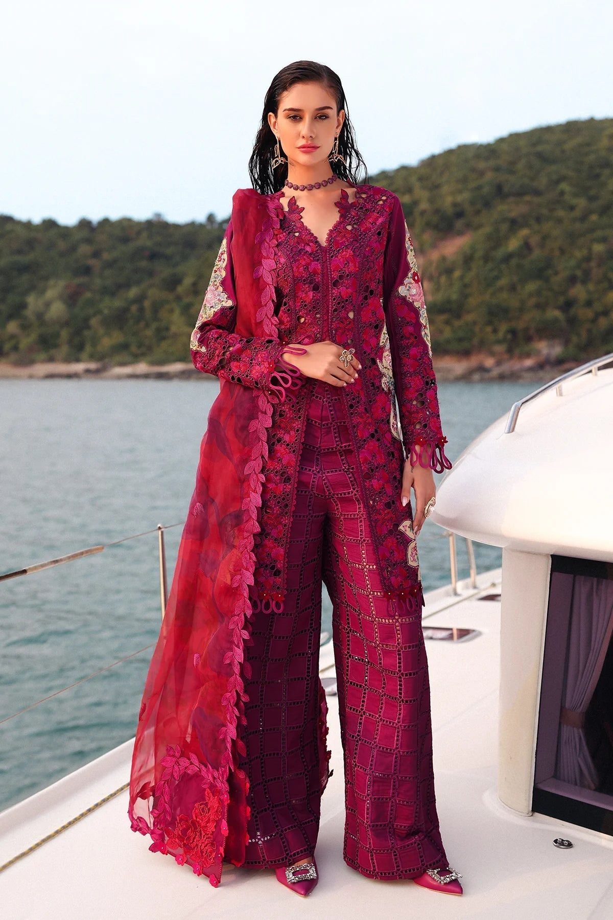 Afrozeh | Luxury Embroidered & Printed Lawn | Serene - House Of Hania