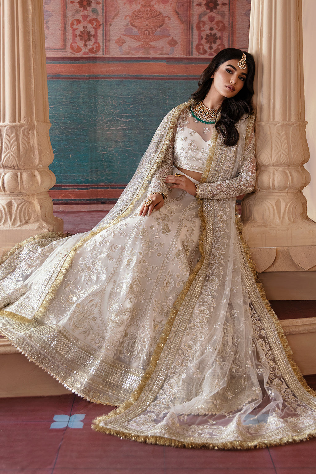 Afrozeh Shehnai Wedding Formal 3Pc Suit AFS-23-V1-02 Khazina - House Of Hania