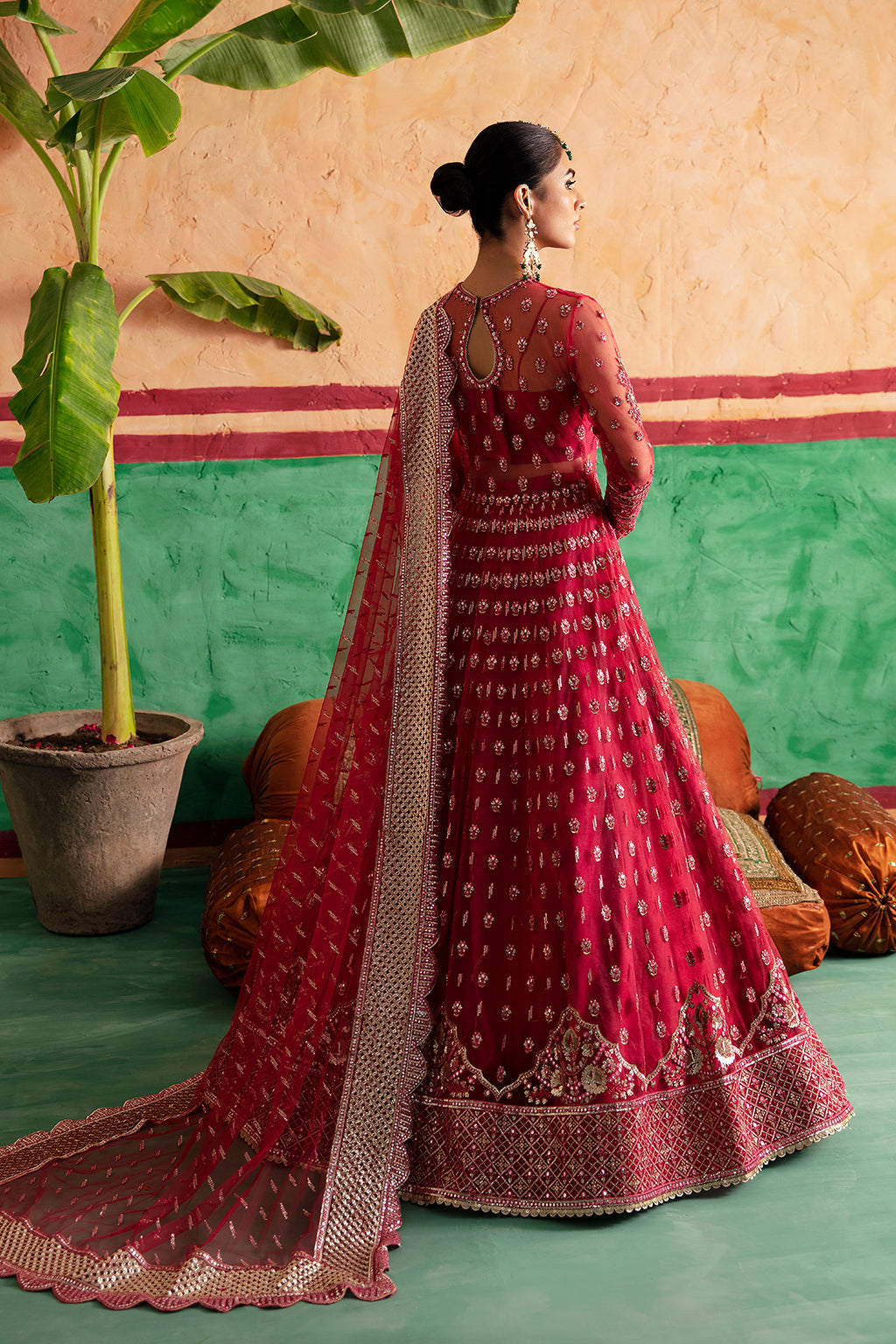 Afrozeh Shehnai Wedding Formal 3Pc Suit AFS-23-V1-07 Gulabposh - House Of Hania