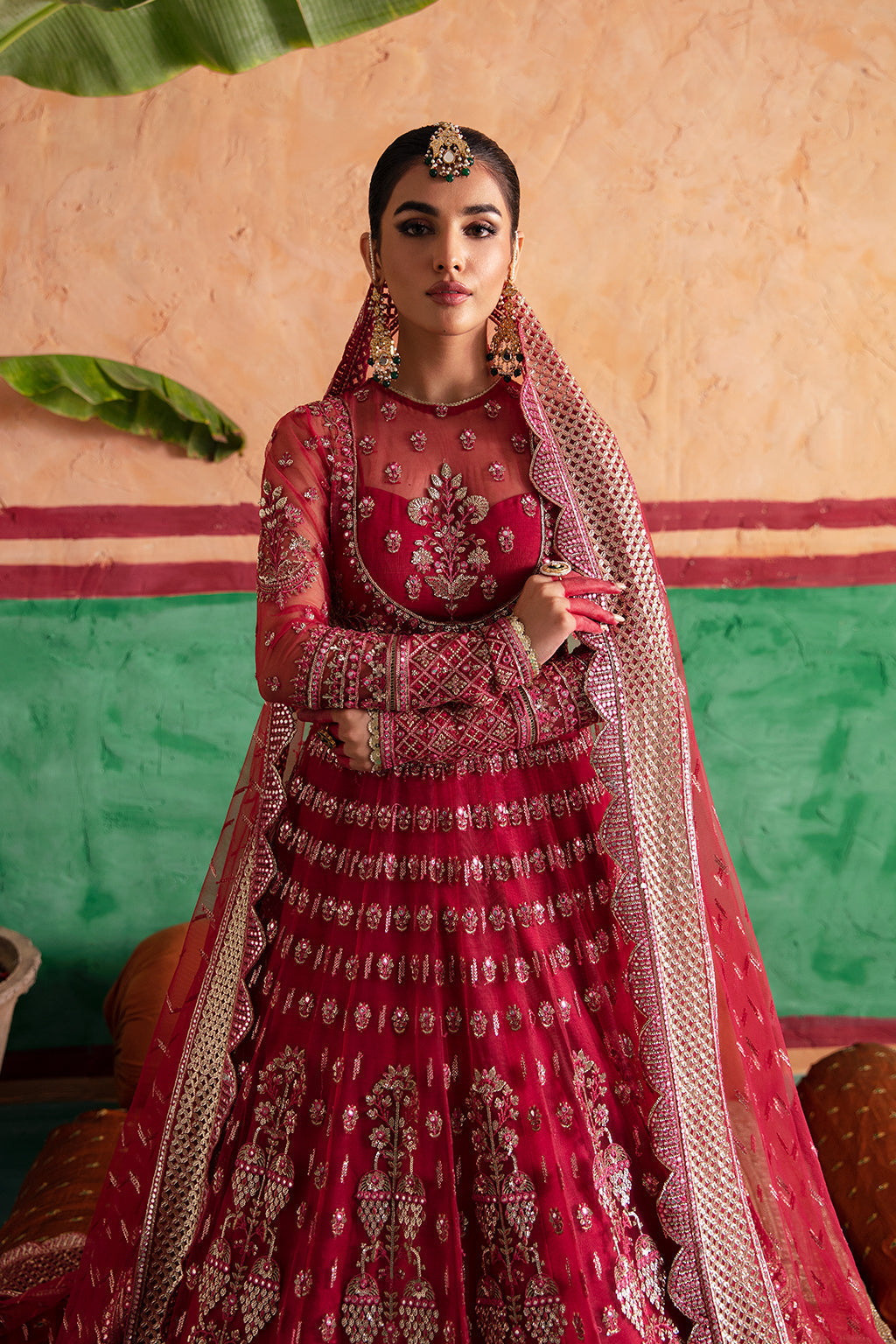 Afrozeh Shehnai Wedding Formal 3Pc Suit AFS-23-V1-07 Gulabposh - House Of Hania
