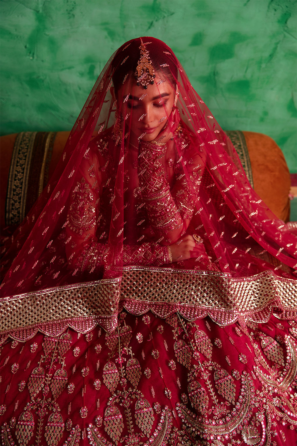 Afrozeh Shehnai Wedding Formal 3Pc Suit AFS-23-V1-07 Gulabposh - House Of Hania